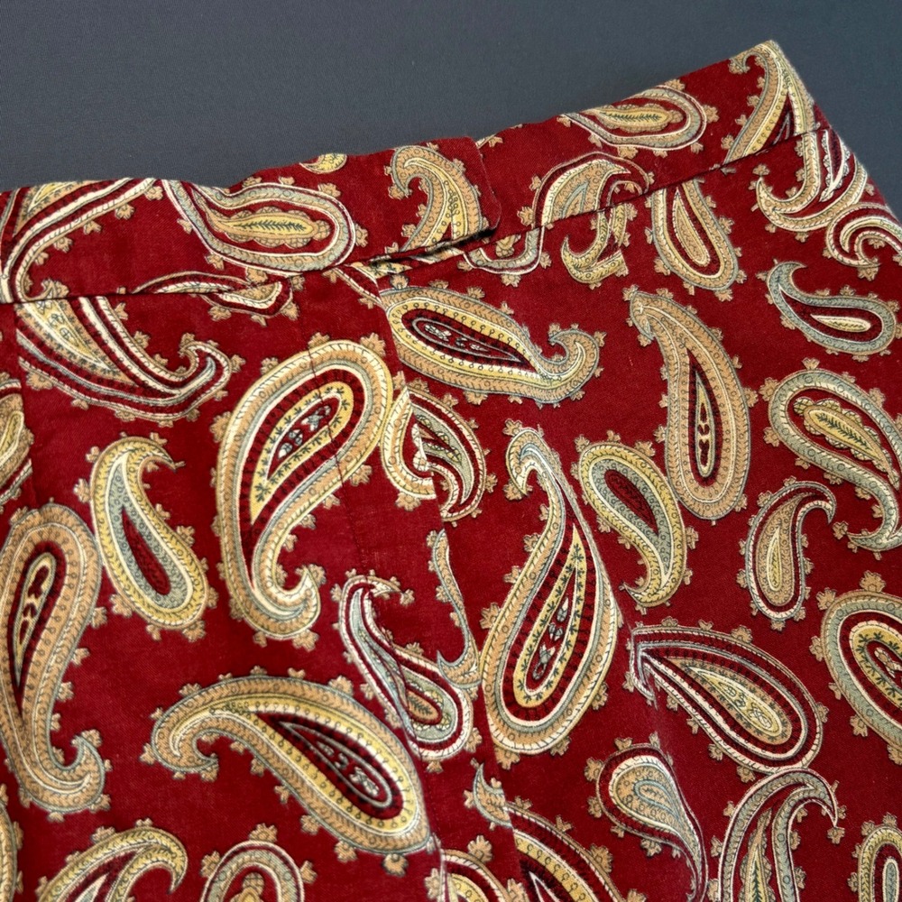 Vintage Ruth‎ Matthews Paisley Wide Leg Pants | Size 26W | High Rise Boho Cotton